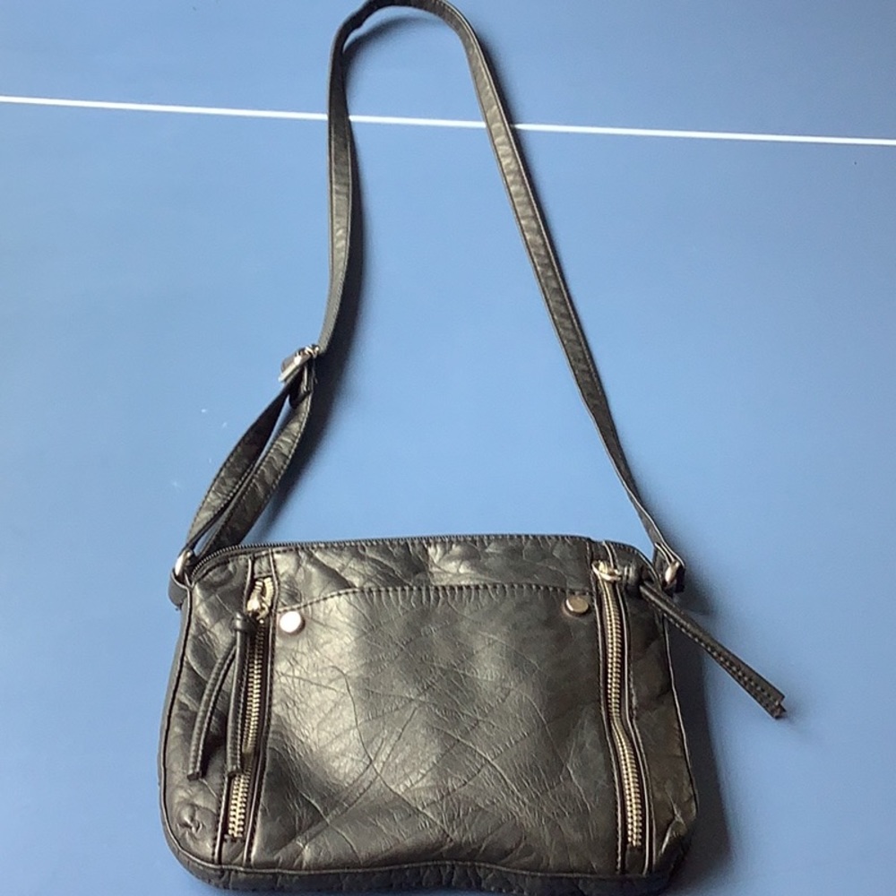 Black Leather GAL Handbag